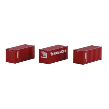 Cavallino Toys 410329 Mammoet Container Set IV 3x 20ft Container - Scale 1:50