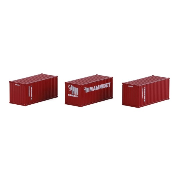 Cavallino Toys 410329 Mammoet Container Set IV 3x 20ft Container - Scale 1:50
