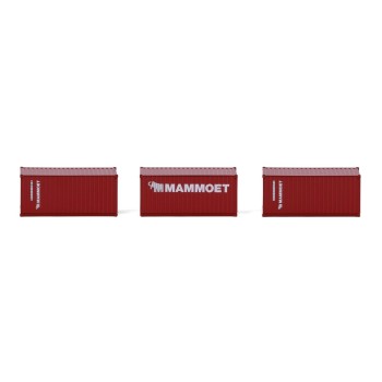 Cavallino Toys 410329 Mammoet Container Set IV 3x 20ft Container - Scale 1:50