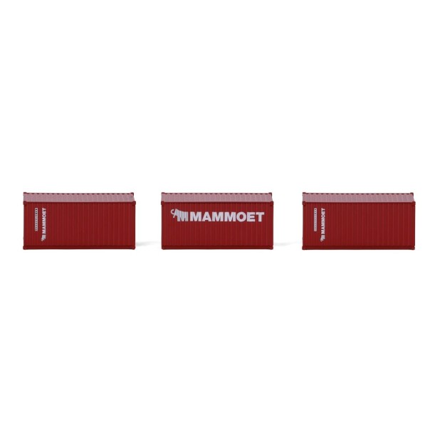 Cavallino Toys 410329 Mammoet Container Set IV 3x 20ft Container - Scale 1:50