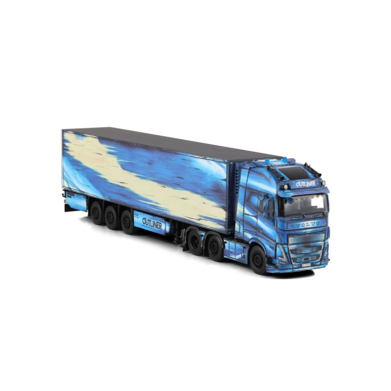 WSI 01-4814 - Volvo FH5 Globetrotter XL 6x2 Twin Steer 3 Axle Reefer Trailer Thomann - Outliner - Scale 1:50