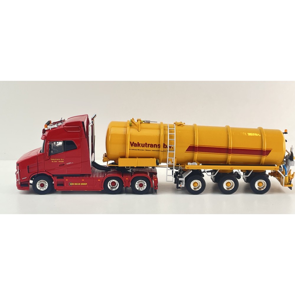 WSI 01-5202 - Vlastuin VT5 6X2 Tag Axle Prime Mover with Vacuum Tank Trailer - Vakutrans - Scale 1:50