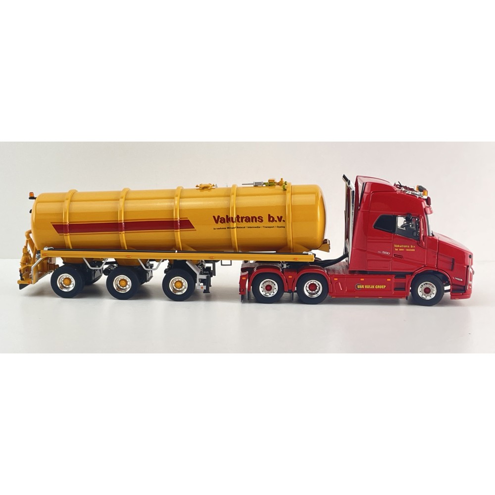 WSI 01-5202 - Vlastuin VT5 6X2 Tag Axle Prime Mover with Vacuum Tank Trailer - Vakutrans - Scale 1:50