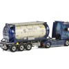 WSI 01-2299 Volvo FH4 Globetrotter XL Truck with 3-Axle Container Trailer & 20 ft Tank Container - Ingo Dinges - Scale 1:50