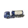 WSI 01-2299 Volvo FH4 Globetrotter XL Truck with 3-Axle Container Trailer & 20 ft Tank Container - Ingo Dinges - Scale 1:50