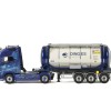 WSI 01-2299 Volvo FH4 Globetrotter XL Truck with 3-Axle Container Trailer & 20 ft Tank Container - Ingo Dinges - Scale 1:50