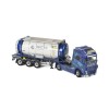 WSI 01-2299 Volvo FH4 Globetrotter XL Truck with 3-Axle Container Trailer & 20 ft Tank Container - Ingo Dinges - Scale 1:50