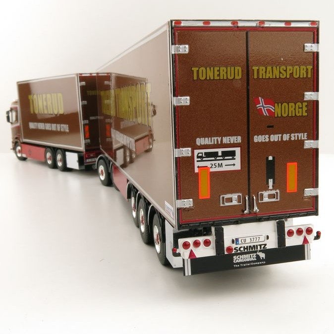 WSI 01-2307 Scania R Normal CR20N 6x4 Rigid Truck LZV Sweden Combo - Tonerud - Scale 1:50