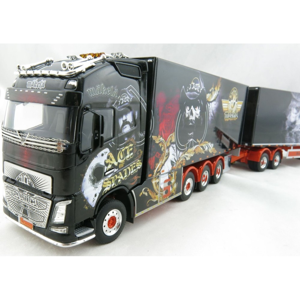 WSI 01-2336 VOLVO FH4 GLOBETROTTER XL 8x4 RIGED BOX TRUCK SWEDEN COMBO Kuljetus JP Mäkelä Oy - 1:50