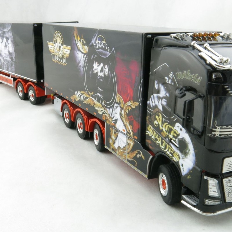 WSI 01-2336 VOLVO FH4 GLOBETROTTER XL 8x4 RIGED BOX TRUCK SWEDEN COMBO Kuljetus JP Mäkelä Oy - 1:50