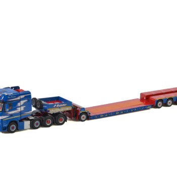 WSI 01-3304 MERCEDES-BENZ ACTROS MP4 SLT GIGA SPACE 8X4 LOW LOADER - P. Adams - 1:50