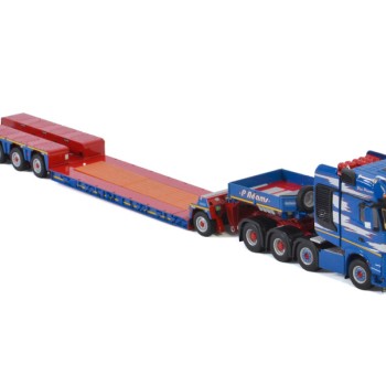 WSI 01-3304 MERCEDES-BENZ ACTROS MP4 SLT GIGA SPACE 8X4 LOW LOADER - P. Adams - 1:50