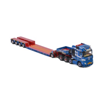 WSI 01-3304 MERCEDES-BENZ ACTROS MP4 SLT GIGA SPACE 8X4 LOW LOADER - P. Adams - 1:50