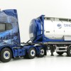 WSI 01-3435 Volvo FH04 GL XL 6x2 Truck with Trailer 25ft Tank Container - Ingo Dinges - Scale 1:50