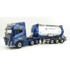 WSI 01-3435 Volvo FH04 GL XL 6x2 Truck with Trailer 25ft Tank Container - Ingo Dinges - Scale 1:50