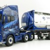 WSI 01-3435 Volvo FH04 GL XL 6x2 Truck with Trailer 25ft Tank Container - Ingo Dinges - Scale 1:50