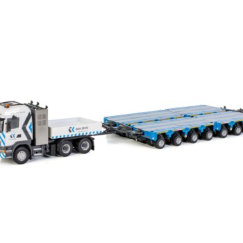 WSI 01-3438 SCANIA R6 HIGHLINE 6X4 INTER COMBI SCHEUERLE SET + BALLAST BOX + HITCH - Bok Seng - Scale 1:50