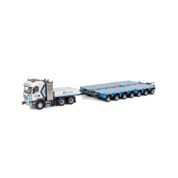 WSI 01-3438 SCANIA R6 HIGHLINE 6X4 INTER COMBI SCHEUERLE SET + BALLAST BOX + HITCH - Bok Seng - Scale 1:50