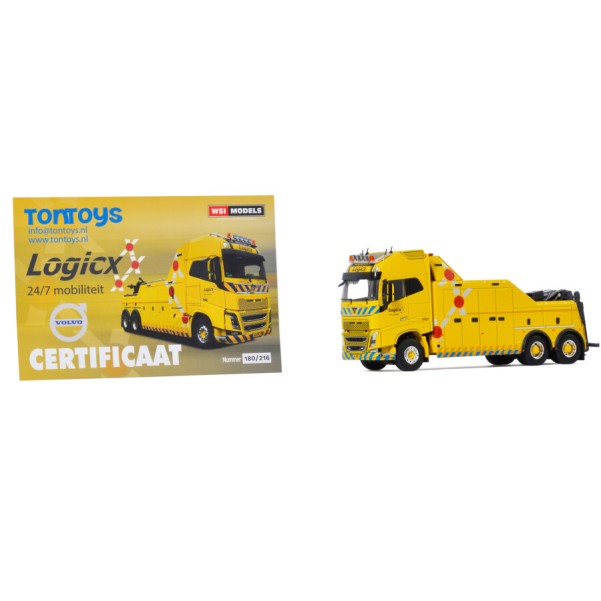 WSI 01-3465 Volvo FH4 Globetrotter 6x2 Falkom Wrecker Truck - Logicx - Scale 1:50