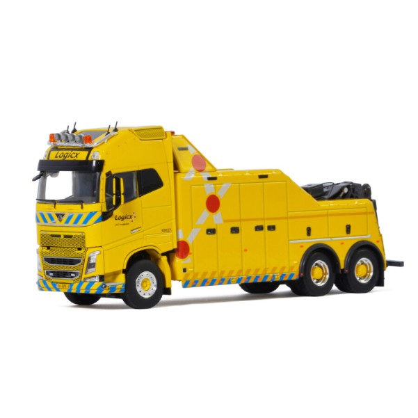 WSI 01-3465 Volvo FH4 Globetrotter 6x2 Falkom Wrecker Truck - Logicx - Scale 1:50
