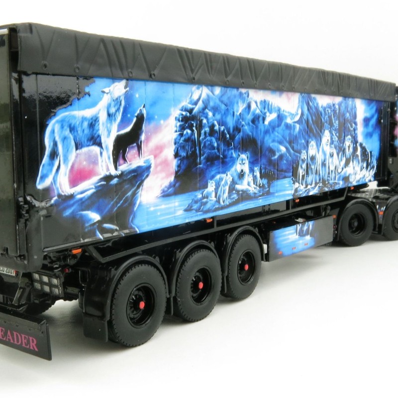 WSI 01-3634 DAF XF Super Cab 6x2 Twinsteer Truck with  3 Axle Volume Tipper - KDSB-Transporte  - Scale 1:50