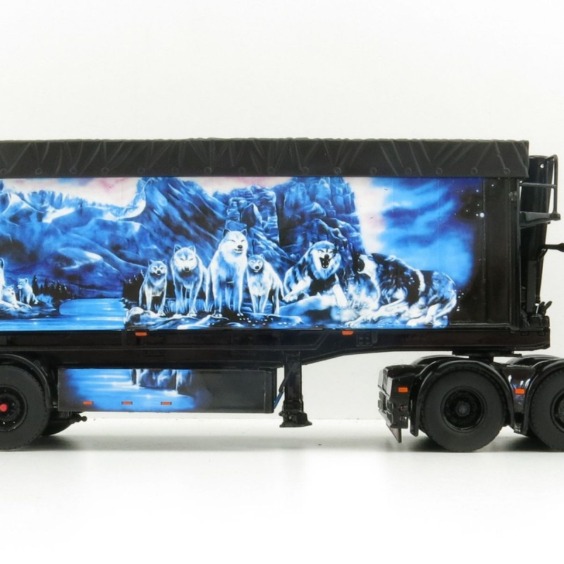 WSI 01-3634 DAF XF Super Cab 6x2 Twinsteer Truck with  3 Axle Volume Tipper - KDSB-Transporte  - Scale 1:50