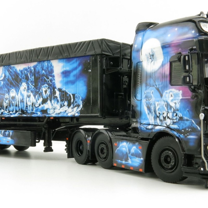 WSI 01-3634 DAF XF Super Cab 6x2 Twinsteer Truck with  3 Axle Volume Tipper - KDSB-Transporte  - Scale 1:50