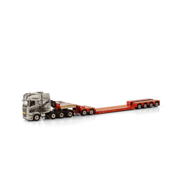 WSI 01-3681 Scania Highline 8x4 Truck with 4-axle low loader - Esser Schwertransporte - Scale 1:50