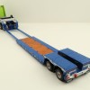 WSI 01-3752 Volvo FH5 Globetrotter XL 6X2 Tag Axle Truck 2 Axle Low Loader - Nordic Crane - Scale 1:50