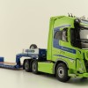 WSI 01-3752 Volvo FH5 Globetrotter XL 6X2 Tag Axle Truck 2 Axle Low Loader - Nordic Crane - Scale 1:50
