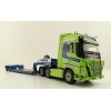 WSI 01-3752 Volvo FH5 Globetrotter XL 6X2 Tag Axle Truck 2 Axle Low Loader - Nordic Crane - Scale 1:50
