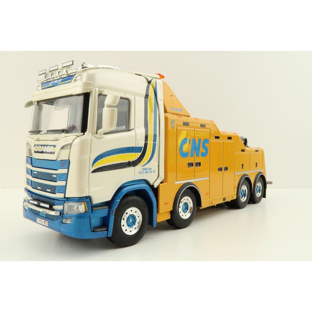 WSI 01-3813 Scania S Normal CS20N 8X4 Falkom Wrecker Truck - CNS Takeldienst - Scale 1:50