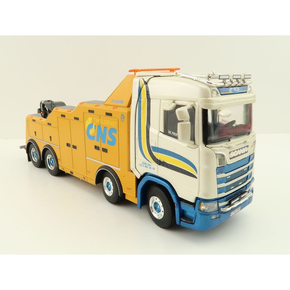 WSI 01-3813 Scania S Normal CS20N 8X4 Falkom Wrecker Truck - CNS Takeldienst - Scale 1:50