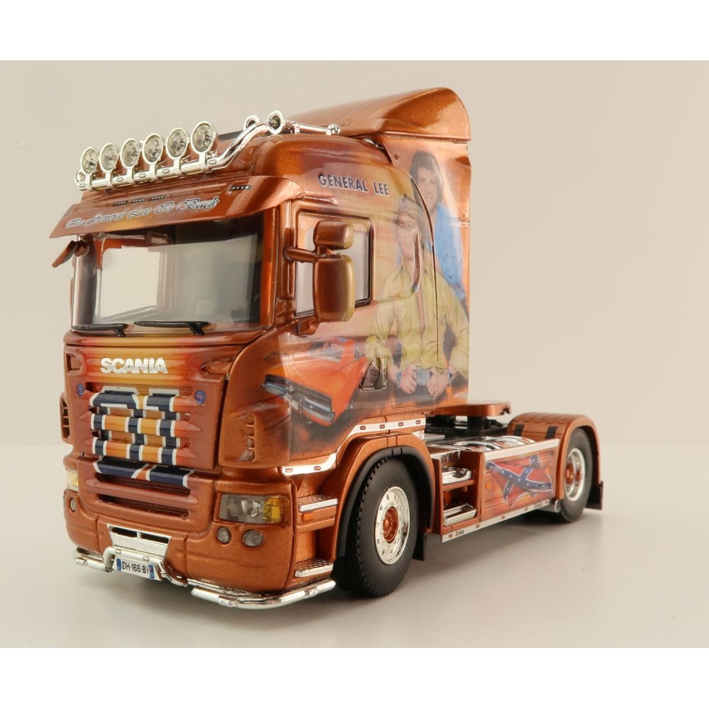 WSI 01-3925 Scania R5 Highline 4x2 Truck Transport TMG - General Lee Dukes of Hazzard - Scale 1:50