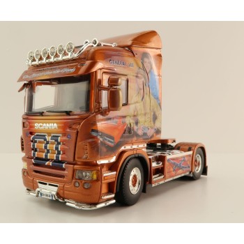 WSI 01-3925 Scania R5 Highline 4x2 Truck Transport TMG - General Lee Dukes of Hazzard - Scale 1:50