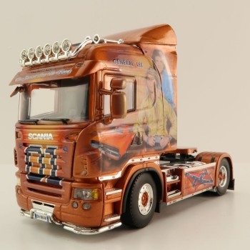 WSI 01-3925 Scania R5 Highline 4x2 Truck Transport TMG - General Lee Dukes of Hazzard - Scale 1:50