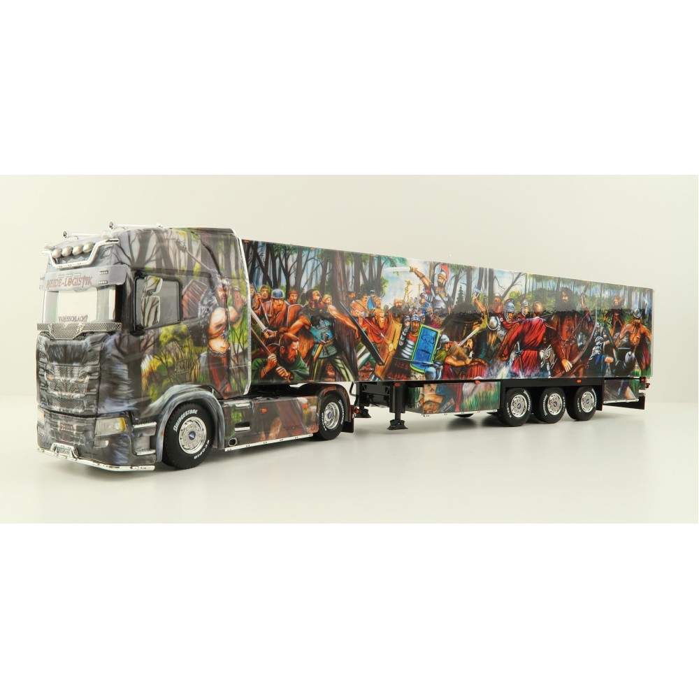 WSI 01-3931 Scania S Highline CS20H 4X2 Truck & Reefer Trailer 3axle Heide Logistik - Scale 1:50