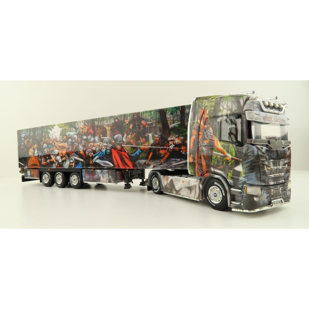 WSI 01-3931 Scania S Highline CS20H 4X2 Truck & Reefer Trailer 3axle Heide Logistik - Scale 1:50