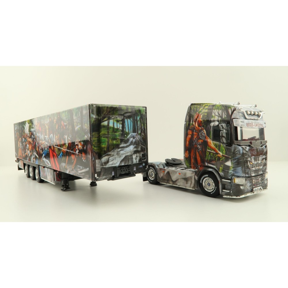 WSI 01-3931 Scania S Highline CS20H 4X2 Truck & Reefer Trailer 3axle Heide Logistik - Scale 1:50