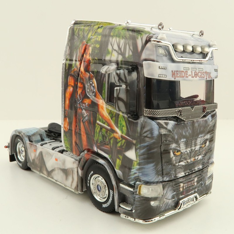 WSI 01-3931 Scania S Highline CS20H 4X2 Truck & Reefer Trailer 3axle Heide Logistik - Scale 1:50