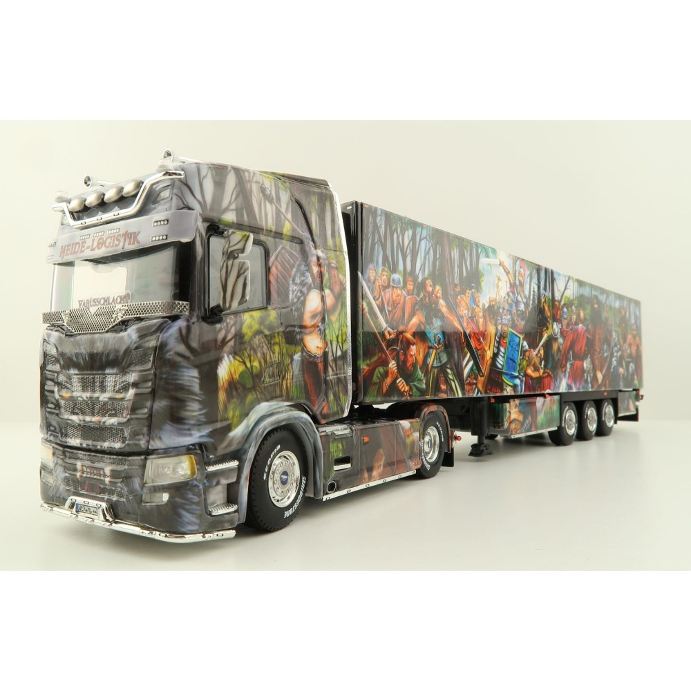 WSI 01-3931 Scania S Highline CS20H 4X2 Truck & Reefer Trailer 3axle Heide Logistik - Scale 1:50