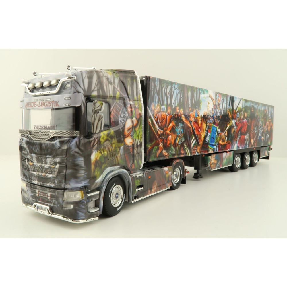 WSI 01-3931 Scania S Highline CS20H 4X2 Truck & Reefer Trailer 3axle Heide Logistik - Scale 1:50