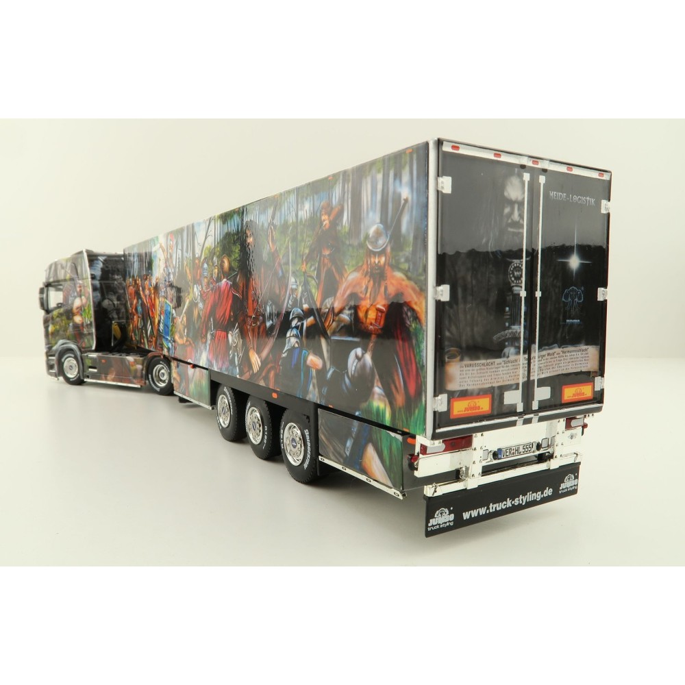 WSI 01-3931 Scania S Highline CS20H 4X2 Truck & Reefer Trailer 3axle Heide Logistik - Scale 1:50