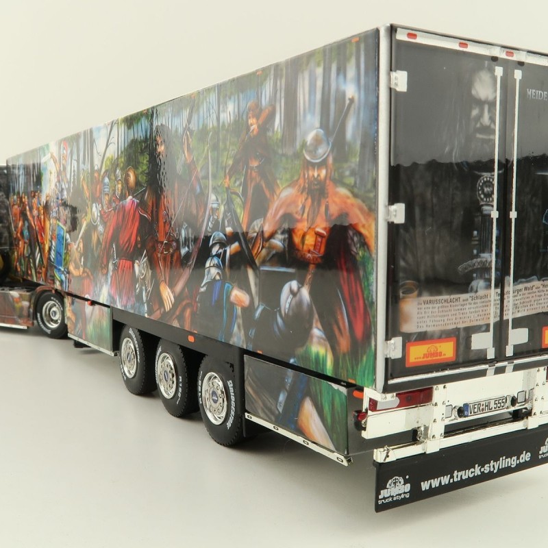 WSI 01-3931 Scania S Highline CS20H 4X2 Truck & Reefer Trailer 3axle Heide Logistik - Scale 1:50