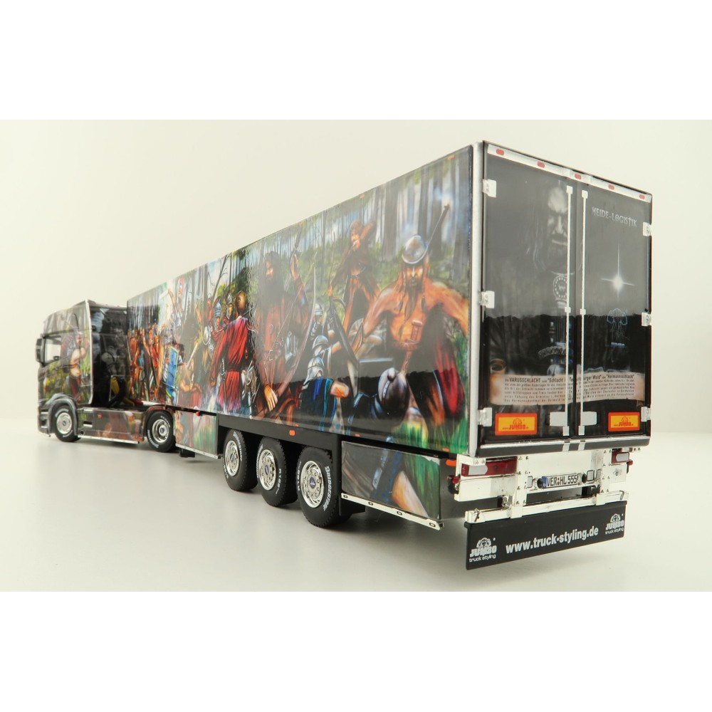 WSI 01-3931 Scania S Highline CS20H 4X2 Truck & Reefer Trailer 3axle Heide Logistik - Scale 1:50
