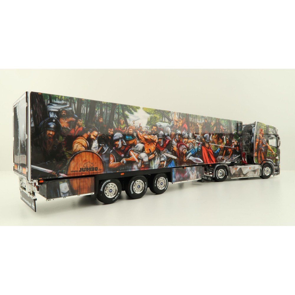 WSI 01-3931 Scania S Highline CS20H 4X2 Truck & Reefer Trailer 3axle Heide Logistik - Scale 1:50