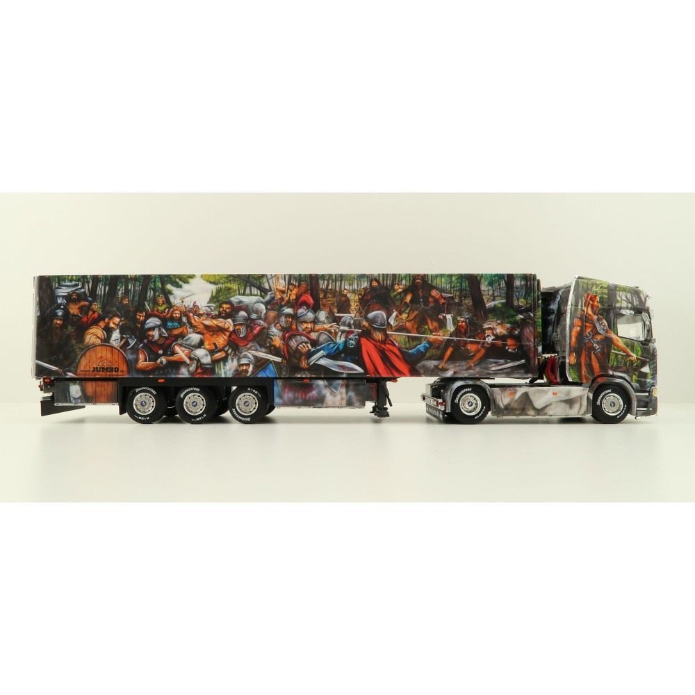 WSI 01-3931 Scania S Highline CS20H 4X2 Truck & Reefer Trailer 3axle Heide Logistik - Scale 1:50