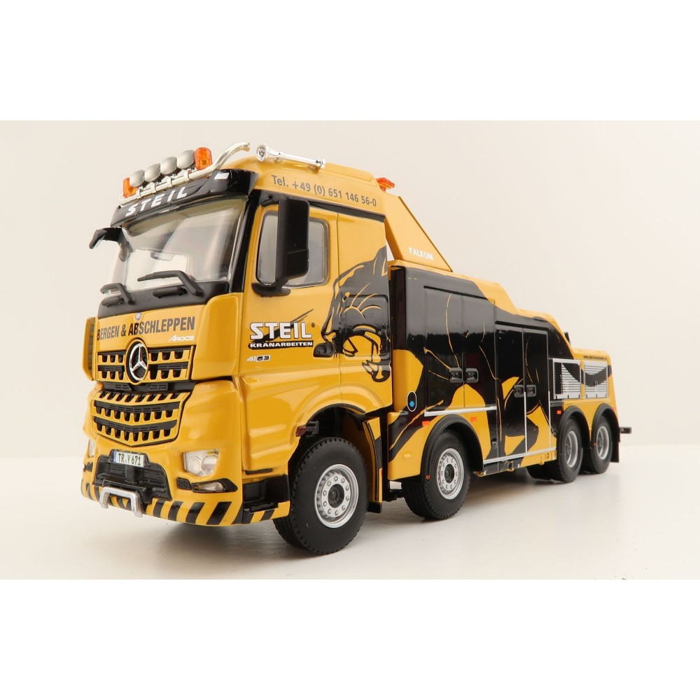 WSI 01-3977 Mercedes-Benz Arocs MP4 Stream Space 8x4 Falkom Wrecker Truck - Steil - Scale 1:50