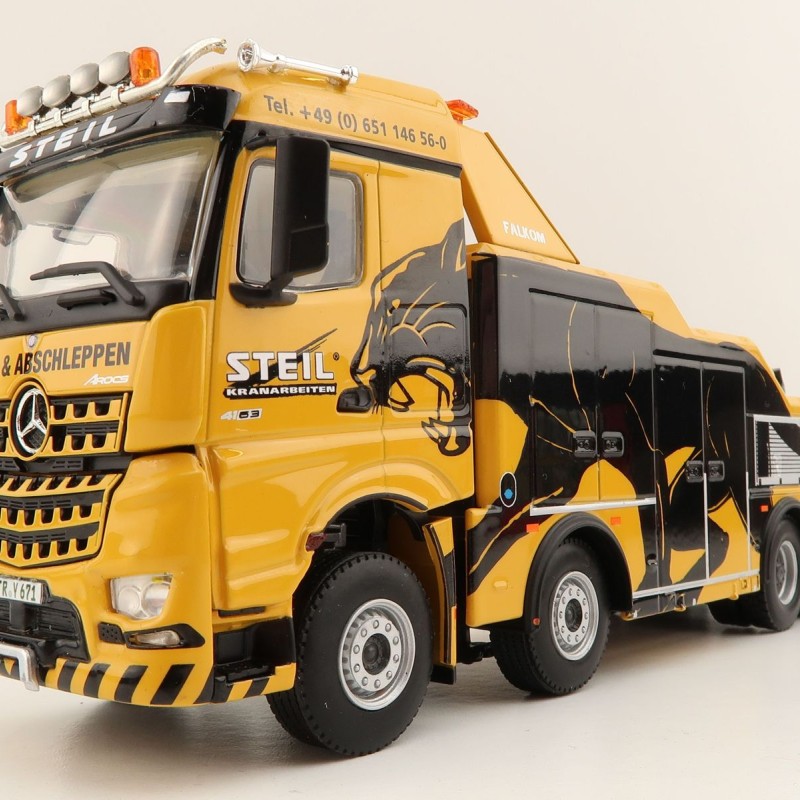 WSI 01-3977 Mercedes-Benz Arocs MP4 Stream Space 8x4 Falkom Wrecker Truck - Steil - Scale 1:50