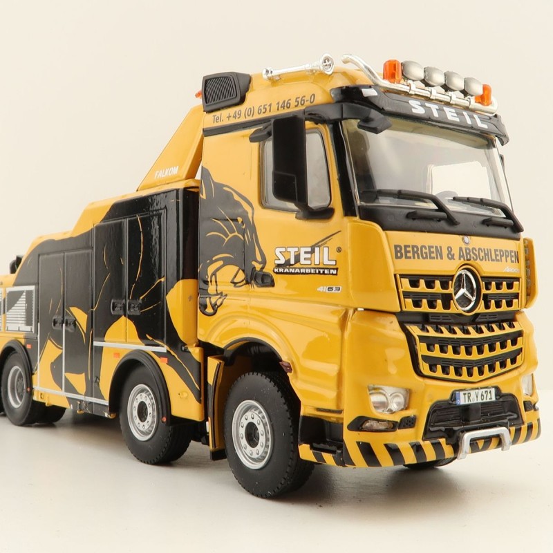 WSI 01-3977 Mercedes-Benz Arocs MP4 Stream Space 8x4 Falkom Wrecker Truck - Steil - Scale 1:50